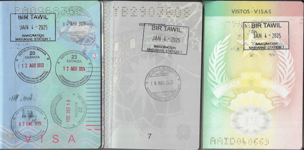 tourist stamps
